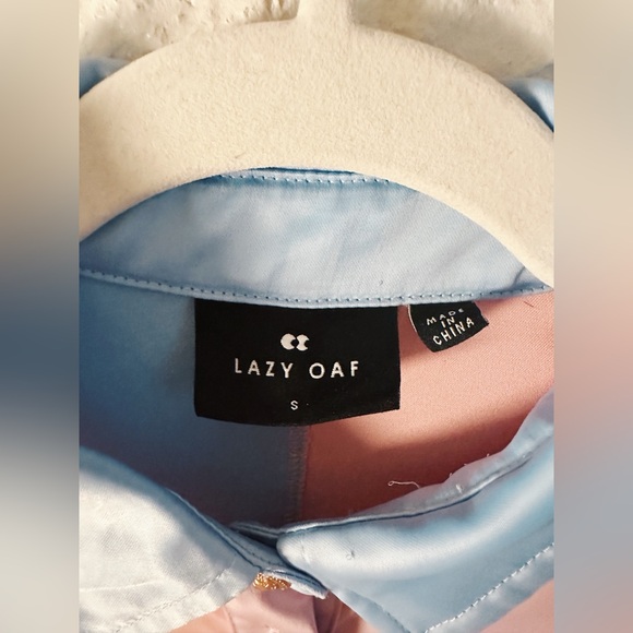 Lazy Oaf Satin Queen Button Down Shirt Dress - Picture 7 of 10